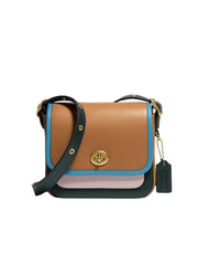 Coach 89126 Rambler Colorblok 16 Light Saddle Pine Green