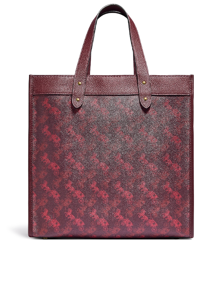 Coach-89143-Field-Tote-With-Horse-And-Carriage-Print-Oxblood-Cranberry-Balilene-belakang