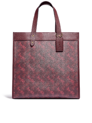 Coach ◆ 89143 Field tote with horse and carriage print Coach Field Tote In Signature Canvas With Horse And Carriage