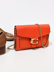 Coach 89364 Tabby Chain Clutch Red Orange