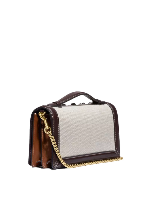 Coach 89383 Riley Chain Clutch With Tea Rose Brown