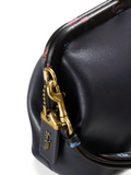 Coach 901 Kisslock Clutch With Blocked Floral Print Navy/Black Multi