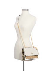    Coach-90400-Klare-Crossbody-In-Signature-Canvas-With-Rivets-Light-Khaki-Multi-Balilene-onmodel