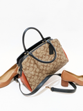Coach 91016 Lillie Carryall In Colorblock Signature Canvas Khaki Multi