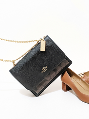 Coach 91019 Klare Crossbody In Signature Canvas Gold/Brown Black