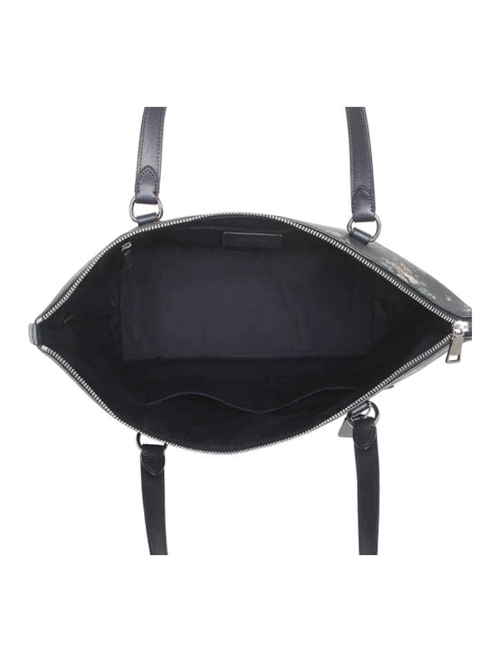 Gallery tote with rose bouquet print 2025