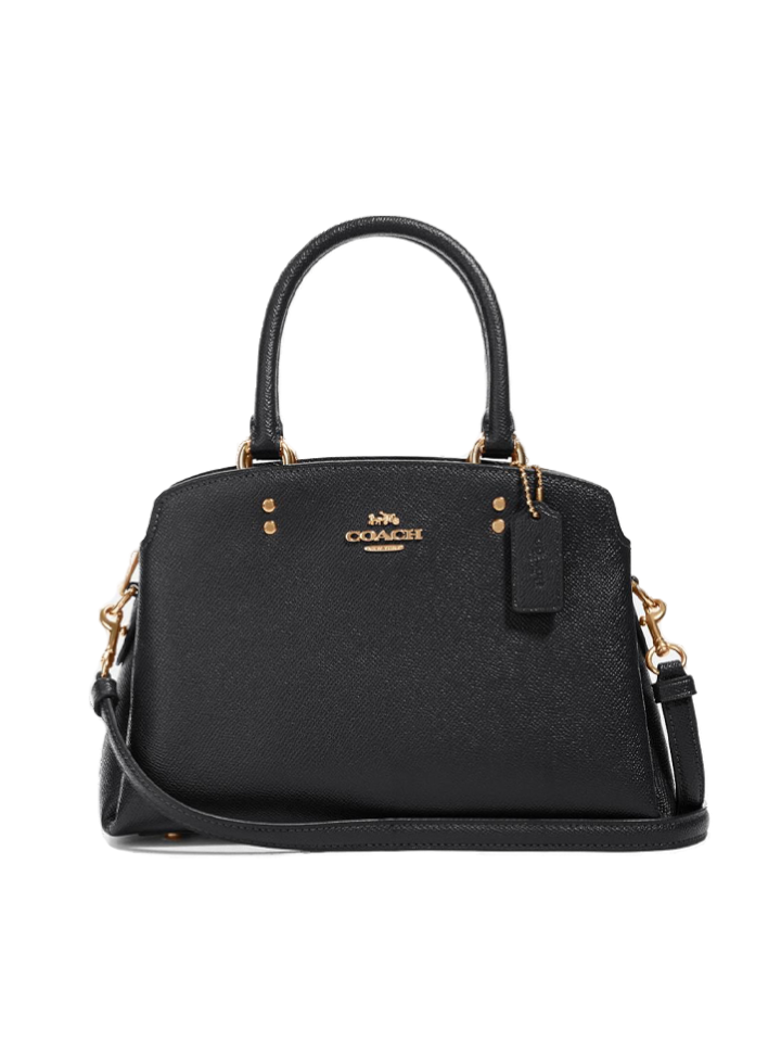 Coach Mini Lillie Crossgrain Carryal Black