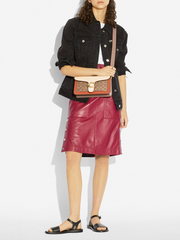 Coach 91215 Tabby Shoulder Bag 26 With Signature Canvas Tan Ivory