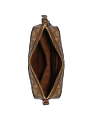 Coach 91677 Mini Camera Bag In Signature Canvas Saddle