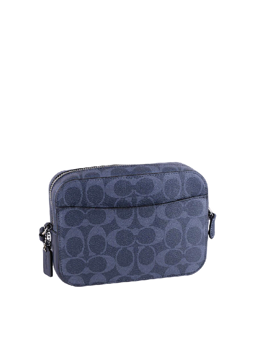 Coach 91904 Mini Camera Bag In Signature Canvas Denim / Navy