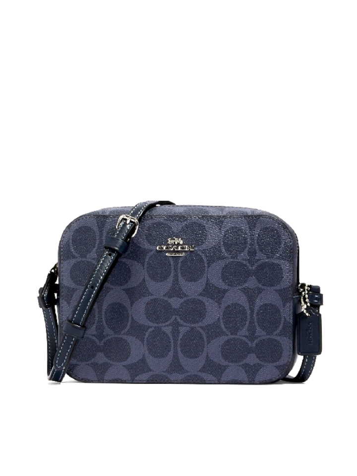 Coach 91904 Mini Camera Bag In Signature Canvas Denim Navy Balilene