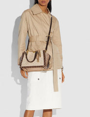 Coach 93810 Dreamer 27 Signature Blocked Snake Tan Sand