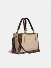 Coach 93810 Dreamer 27 Signature Blocked Snake Tan Sand