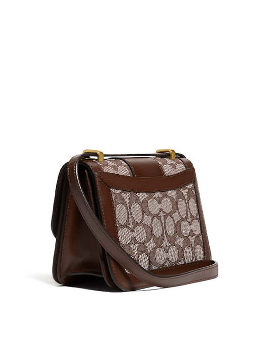    Coach-Alie-Shoulder-Bag-18-In-Signature-Jacquard-With-Snakeskin-Detail-Oak-Maple-Balilene-belakang