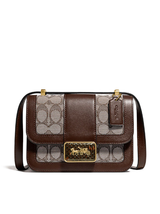    Coach-Alie-Shoulder-Bag-18-In-Signature-Jacquard-With-Snakeskin-Detail-Oak-Maple-Balilene-depan