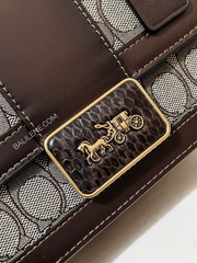    Coach-Alie-Shoulder-Bag-18-In-Signature-Jacquard-With-Snakeskin-Detail-Oak-Maple-Balilene-detail-logo