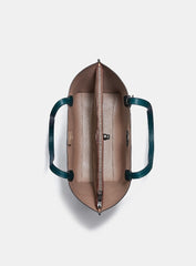 Coach C0690 Willow Tote With Signtaure Canvas Interior Forest