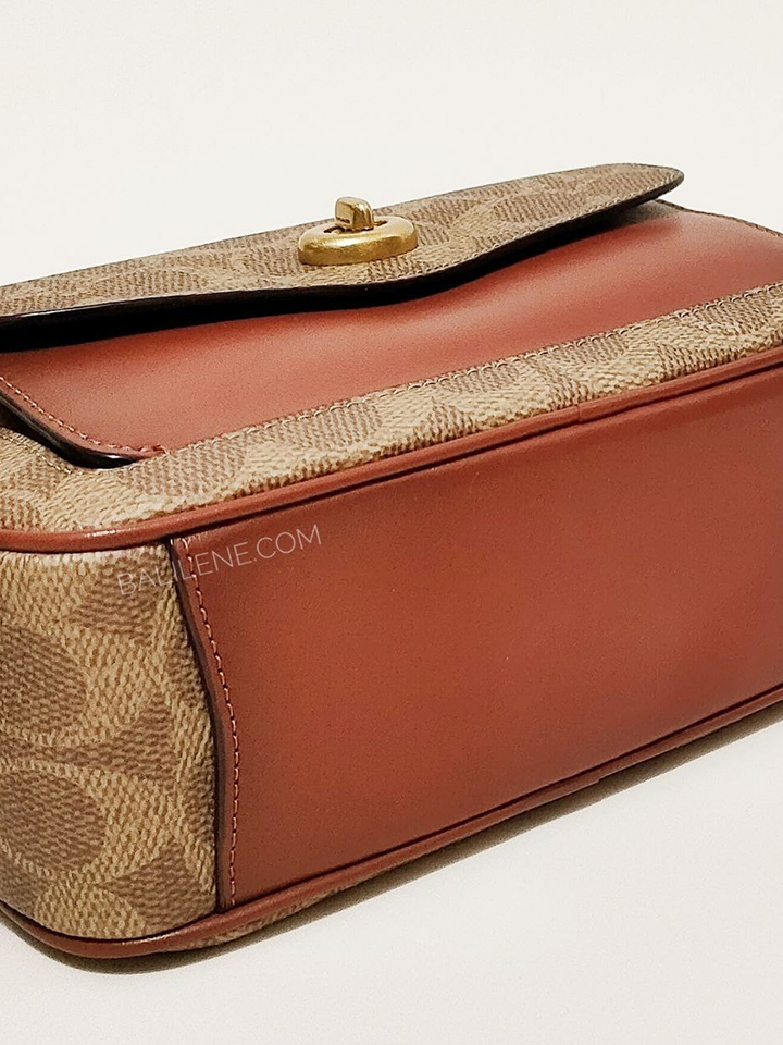 Coach C0694 Willow Camera Bag In Signature Canvas Tan Rust