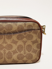 Coach C0694 Willow Camera Bag In Signature Canvas Tan Rust