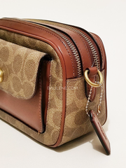 Coach C0694 Willow Camera Bag In Signature Canvas Tan Rust