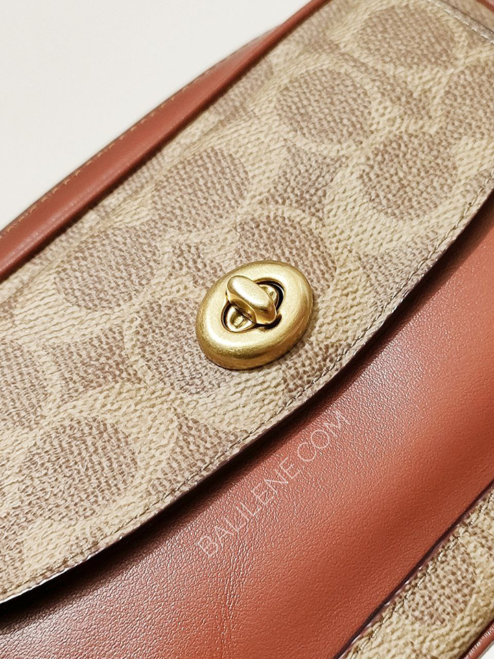 Coach C0694 Willow Camera Bag In Signature Canvas Tan Rust