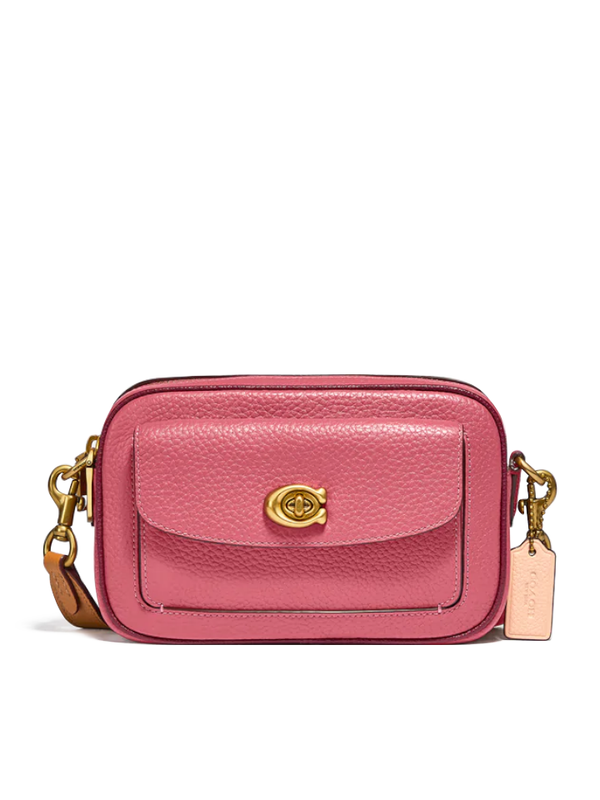 Coach C0695 Willow Camera Bag In Colorblock Rouge Multi Balilene