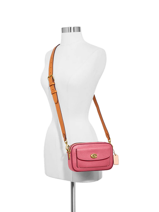 Coach C0695 Willow Camera Bag In Colorblock Rouge Multi