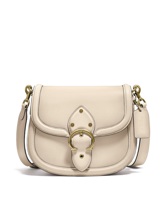 Coach C0749 Beat Saddle Glovetanned Leather Bag Ivory