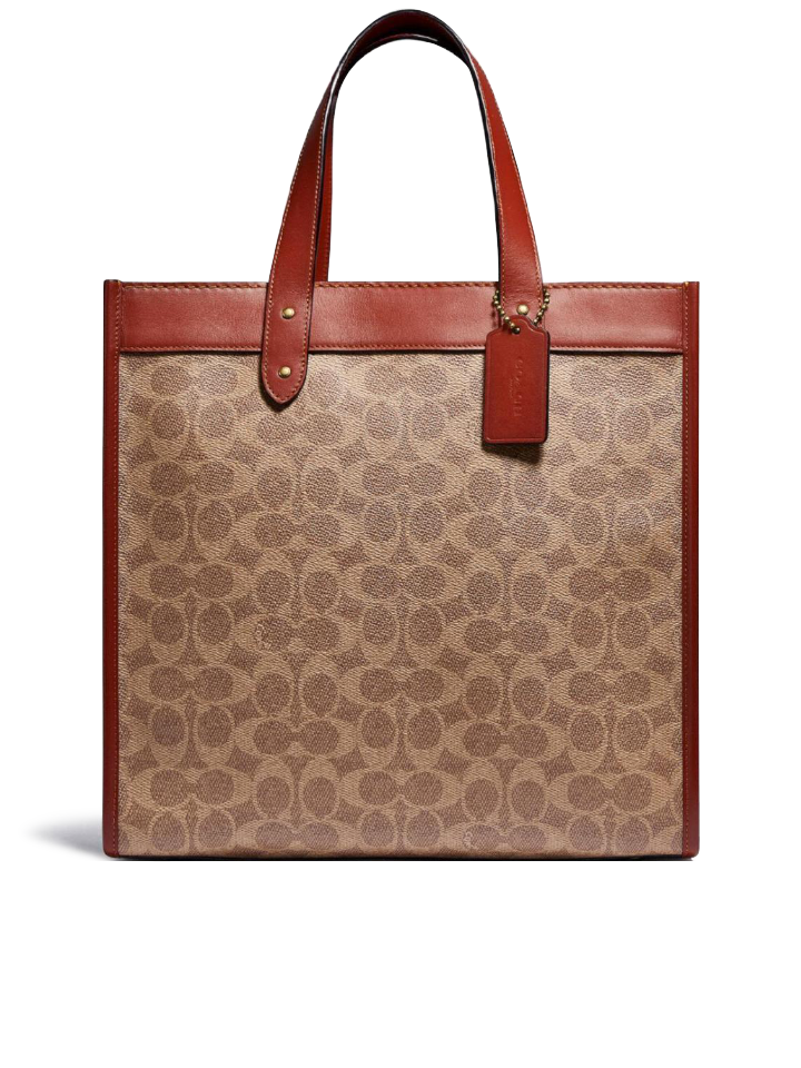 Coach field horse & carriage coated canvas tote Clearance