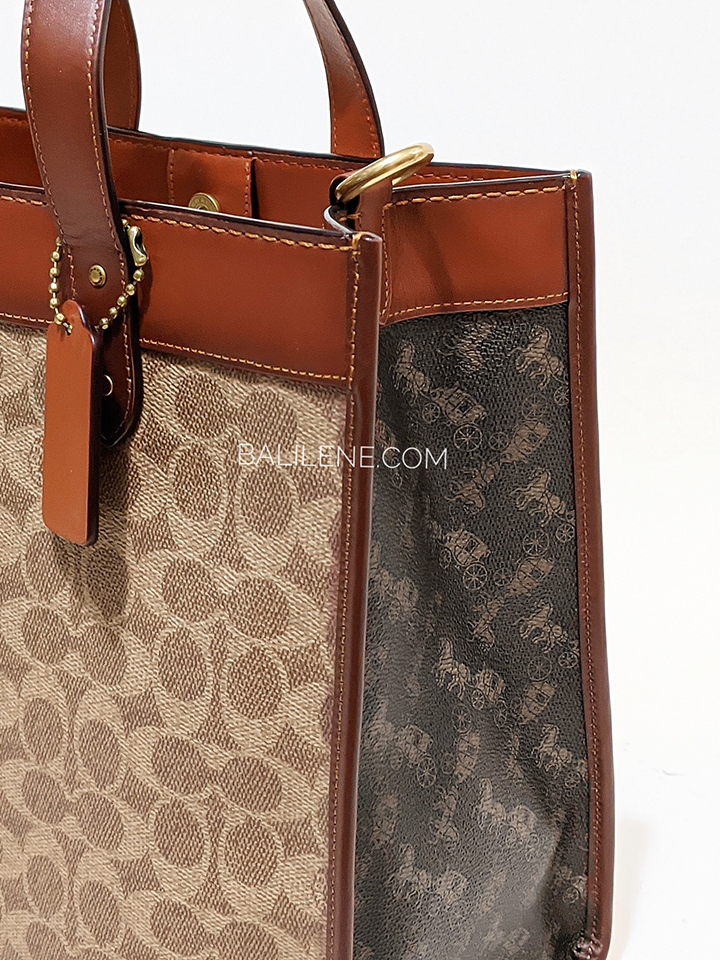 COACH Field Signature Carriage Coated Canvas & Leather Tote in