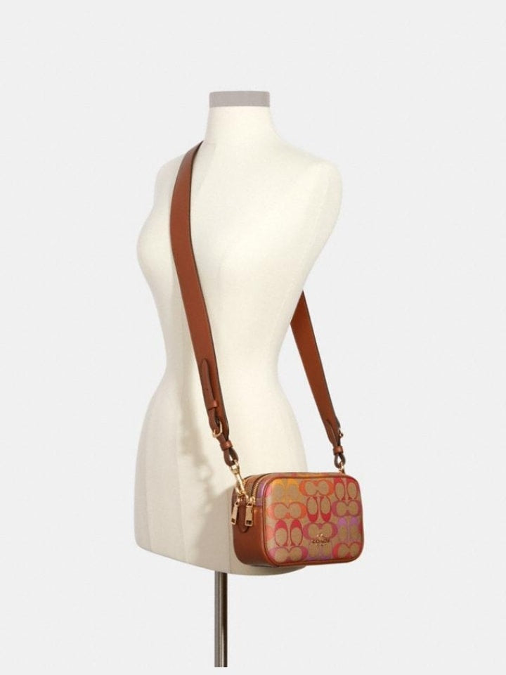 Coach C1308 Jes Crossbody 20 In Signature Rainbow Khaki Multi