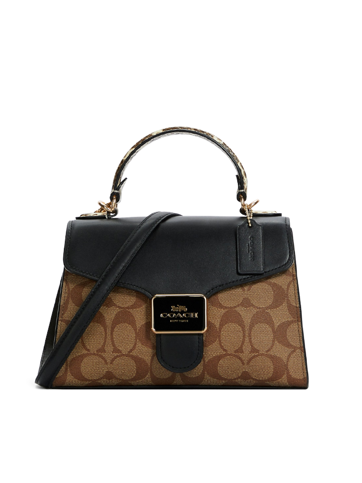 gambar-Coach-C1325-Pepper-Satchel-In-Signature-Canvas-Khaki-Black-Multi-Balilene-depan