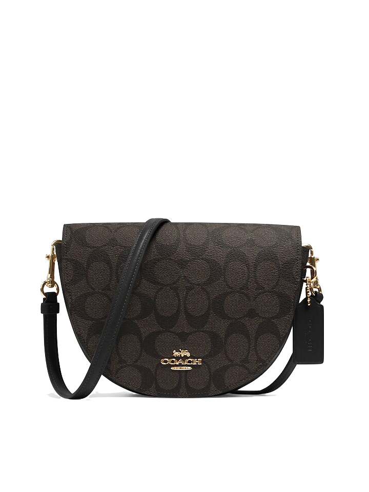 Coach C1430 Ellen Crossbody In Signature Canvas Brown Black