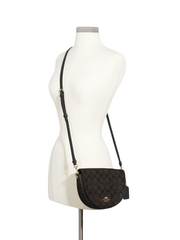 Coach C1430 Ellen Crossbody In Signature Canvas Brown Black