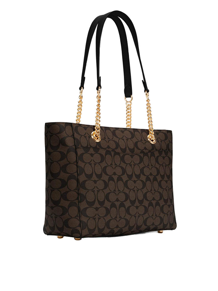 Coach C1565 Marlie Tote In Signature Canvas Brown Black