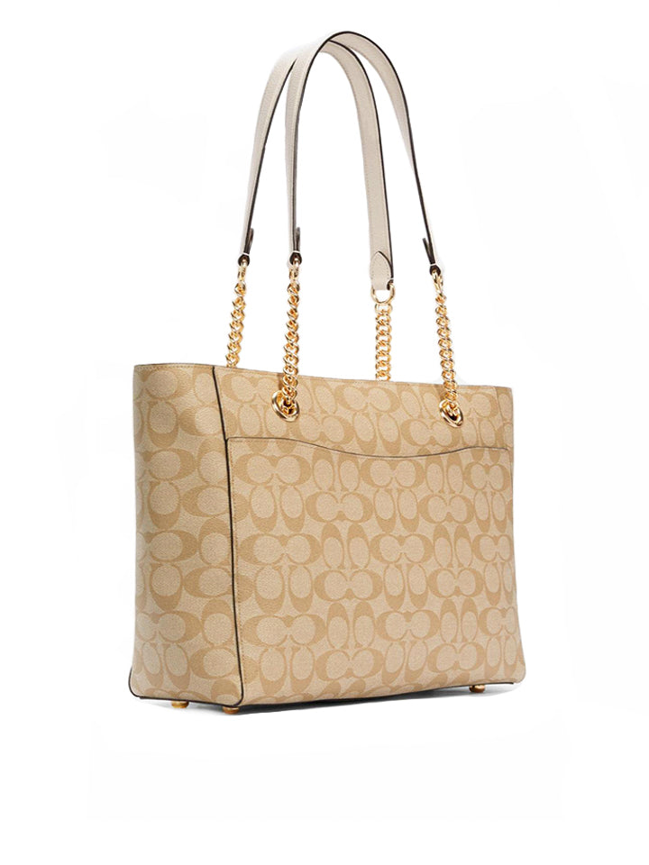 Coach C1565 Marlie Tote In Signature Canvas Light Khaki