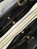 Coach Mini Lillie Carryall In Blocked Signature Canvas Khaki Brown Multi