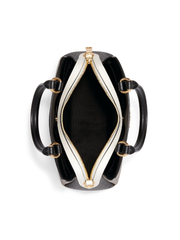 Coach Mini Lillie Carryall In Blocked Signature Canvas Khaki Brown Multi