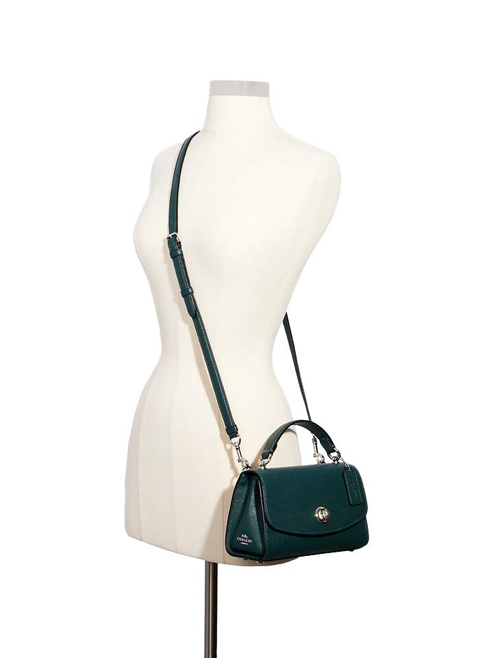    Coach-C1802-Tilly-Satchel-23-Crossbody-Dark-Ivy-Balilene-onmodel