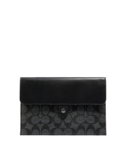    Coach-C2024-Mini-Tablet-Sleeve-In-Signature-Canvas-Gunmetal-Charcoal-Balilene-depan