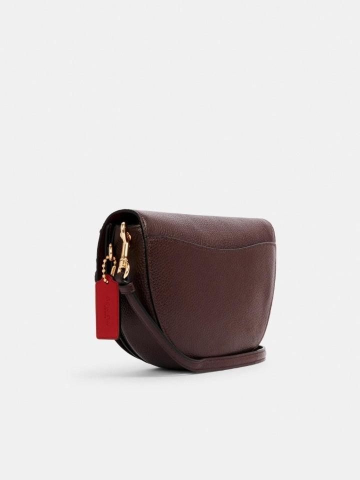 Coach C2176 Daisy Applique Ellen Crossbody Bag Oxblood Red Multi