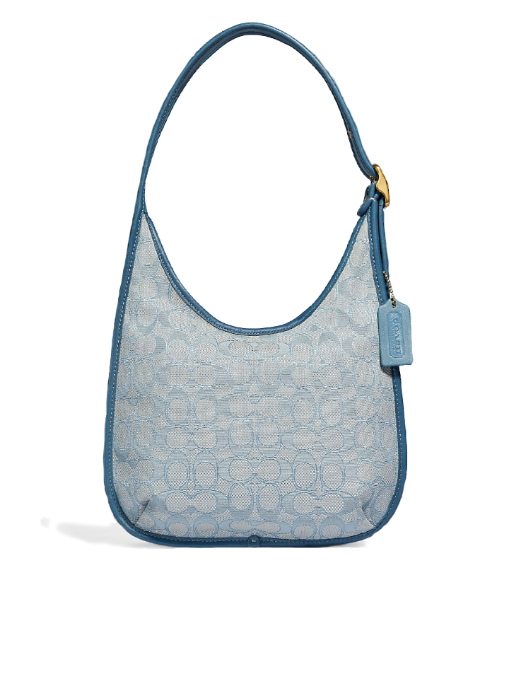 Coach C2588 Ergo Shoulder Bag In Signature Jacquard Marble Blue Azure