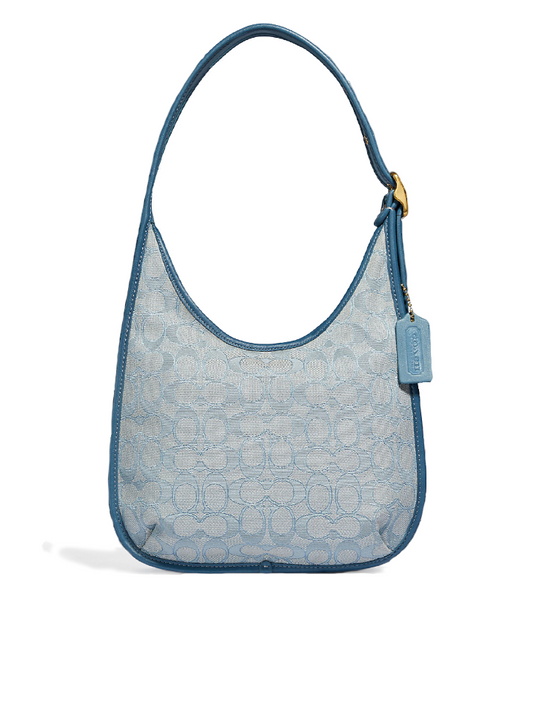 Coach C2588 Ergo Shoulder Bag In Signature Jacquard Marble Blue Azure