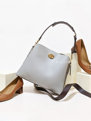 Coach C2590 Willow Shoulder Bag In Colorblock Dove Grey Multi