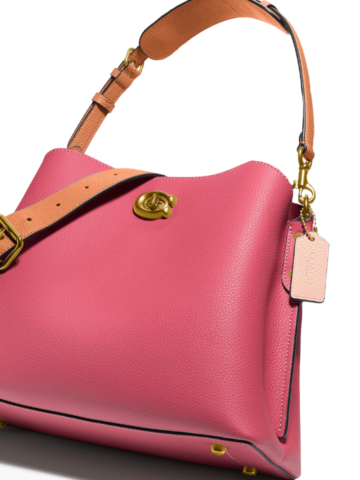 Coach C2590 Willow Shoulder Bag In Colorblock Rouge Multi