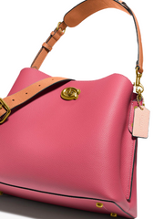 Coach C2590 Willow Shoulder Bag In Colorblock Rouge Multi