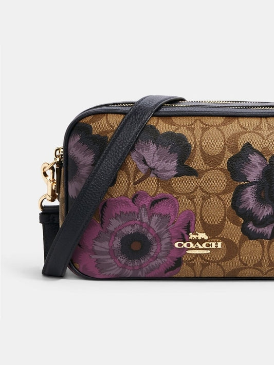 Coach C2799 Kaffe Signature Jes Crossbody Khaki Multi