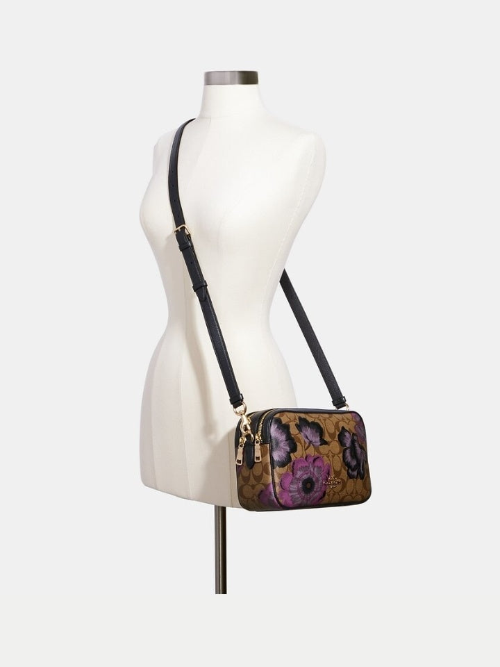 Coach C2799 Kaffe Signature Jes Crossbody Khaki Multi