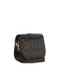 Coach C2806 Georgie Saddle Bag In Colorblok Signature Brown Black