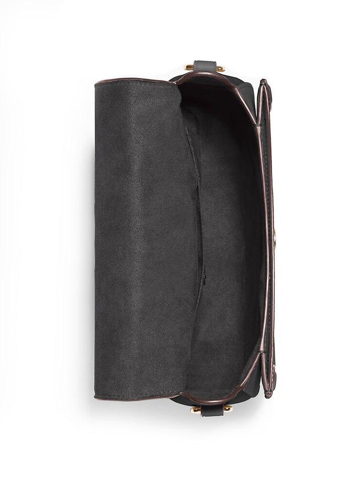 Coach C2806 Georgie Saddle Bag In Colorblok Signature Brown Black